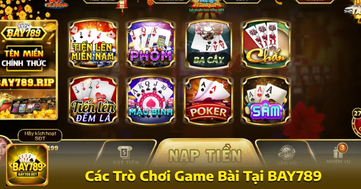 Bay789 33 Sảnh Game Bài tại sân chơi mang đến trải nghiệm chân thực và sống động.